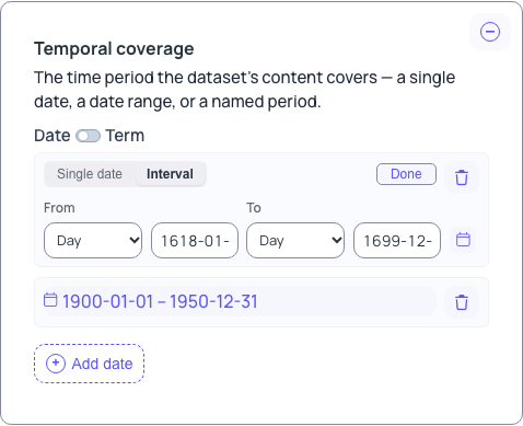 A period from 1618 to 1699 being edited