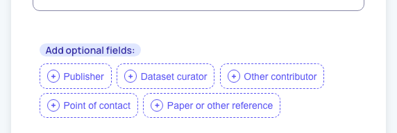 The Add optional fields buttons